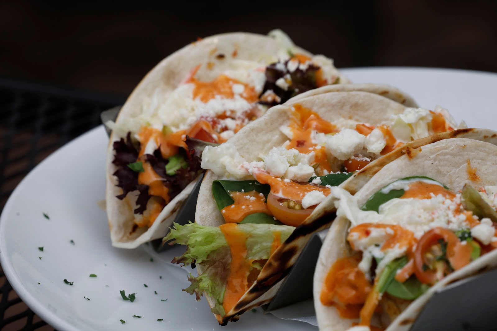 Trio of tacos
